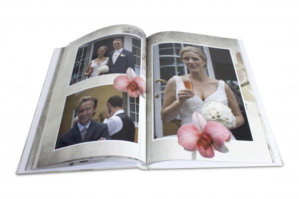 Fotobog med bryllup billeder
